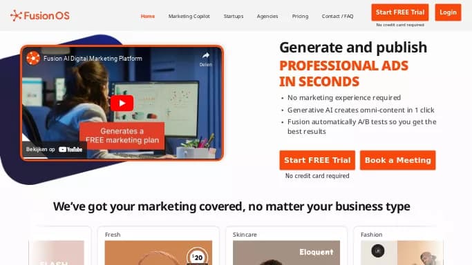 FusionAds.ai — платная нейросеть   для маркетинга. 