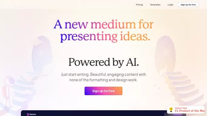 Gamma App — бесплатная нейросеть   для создания презентаций,  для повышения продуктивности. 