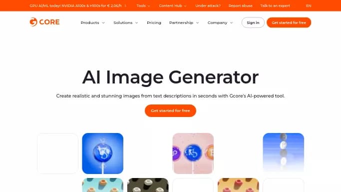 Gcore AI Image — бесплатная нейросеть   для создания изображений. 