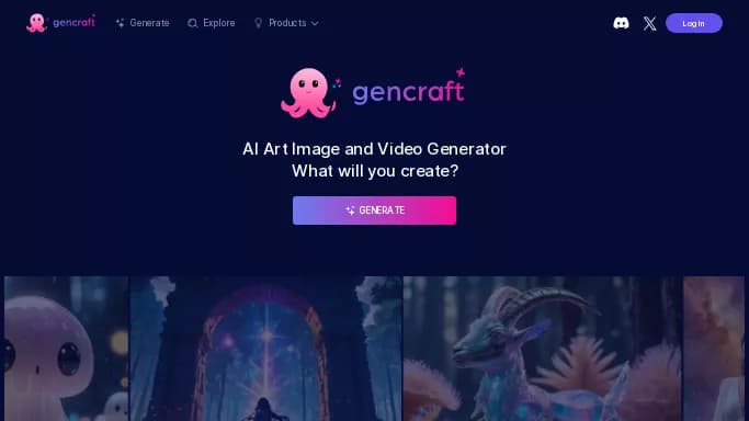 Gencraft — бесплатная нейросеть   для создания изображений,  для дизайна,  для редактирования изображений. Бесплатная версия с ограниченным функционалом, есть платные тарифы.