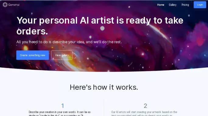 Generai — платная нейросеть   для дизайна. Бесплатная версия с ограниченным функционалом, есть платные тарифы.