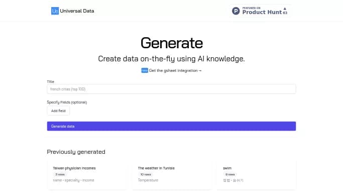 Universal Data Generator — бесплатная нейросеть   для маркетинга,  для анализа данных,  для повышения продуктивности. 