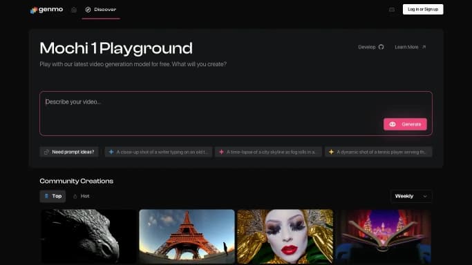 Mochi 1 by Genmo — бесплатная нейросеть   для создания видео. 