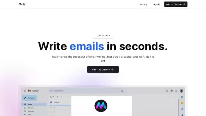 Mailyr — платная нейросеть   для работы с электронной почтой. 