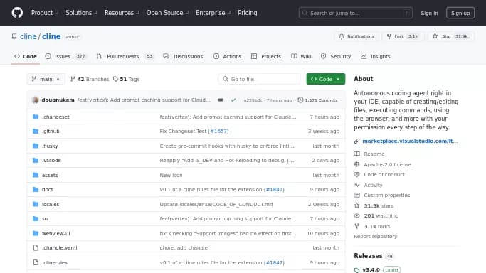 Cline — бесплатная нейросеть   для разработки программного обеспечения,  Open Source. 