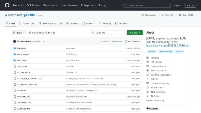 Jarvis (Microsoft) — бесплатная нейросеть  , автономные ИИ (AGI), undefined. 