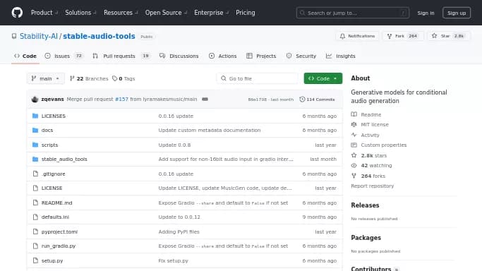 AudioSparx by Stability.ai — бесплатная нейросеть   Open Source, , модели LLM,  для создания музыки. 
