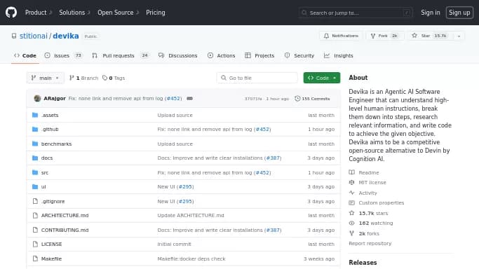 Devika AI — бесплатная нейросеть  , автономные ИИ (AGI),  для разработки программного обеспечения,  Open Source. 
