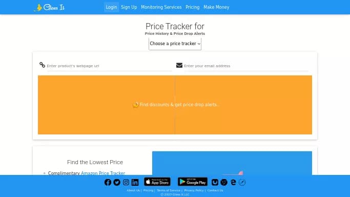 Glass It Price Tracker — бесплатная нейросеть   для повышения продуктивности. 