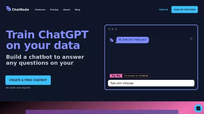 Chatnode — бесплатная нейросеть   — чат-бот,  для анализа данных. Бесплатная версия с ограниченным функционалом, есть платные тарифы.