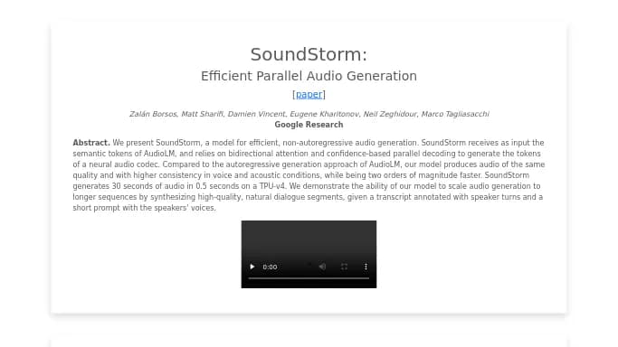 SoundStorm by Google — бесплатная нейросеть  undefined. 