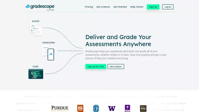 Gradescope — бесплатная нейросеть   для помощи в образовании. Бесплатная версия с ограниченным функционалом, есть платные тарифы.