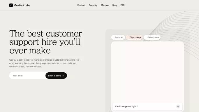 Gradient Labs — платная нейросеть  , автономные ИИ (AGI), для помощи в автоматизации,  для маркетинга. 