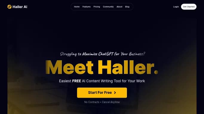 Haller AI — бесплатная нейросеть   для маркетинга,  помогающие в управлении персоналом,  для повышения продуктивности. Бесплатная версия с ограниченным функционалом, есть платные тарифы.