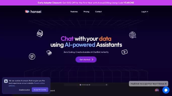 Hansei — бесплатная нейросеть   для научно-исследовательской деятельности. Бесплатная версия с ограниченным функционалом, есть платные тарифы.