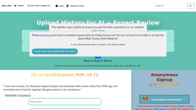 Health Scanner — бесплатная нейросеть   в медицине. 