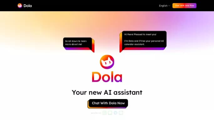 Dola — бесплатная нейросеть   — чат-бот,  для повышения продуктивности, для помощи в автоматизации,  для помощи в образовании. Бесплатная версия с ограниченным функционалом, есть платные тарифы.