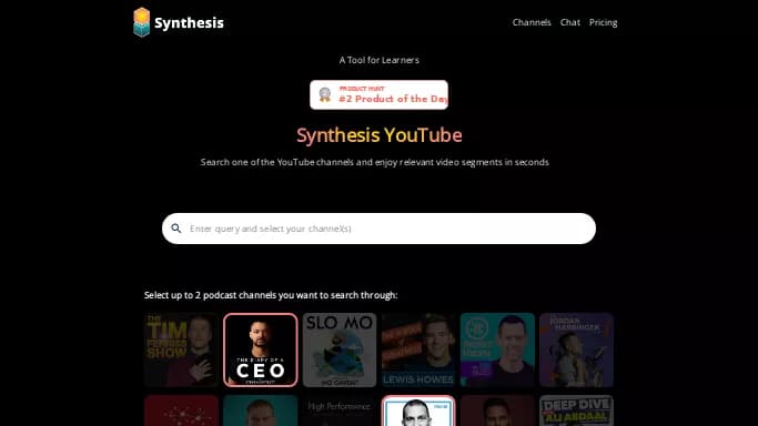 Synthesis Youtube — бесплатная нейросеть   для суммаризации текста,  для повышения продуктивности,  для помощи в образовании. 
