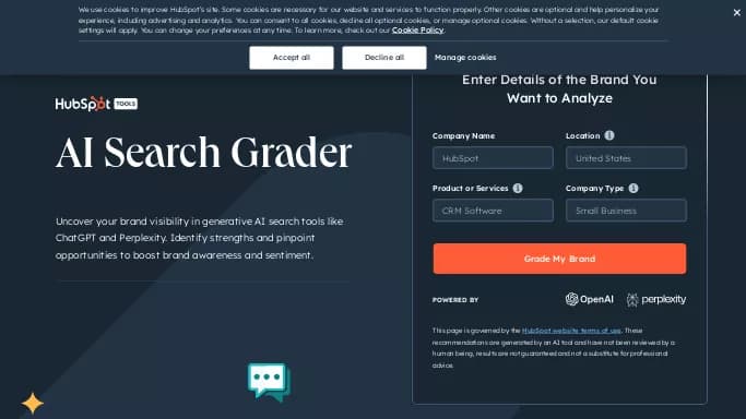 AI Search Grader — бесплатная нейросеть   для маркетинга. 