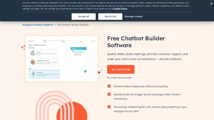 Free AI Chatbot Builder — бесплатная нейросеть   — чат-бот,  для маркетинга. 