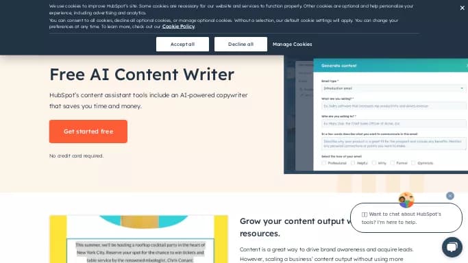 Free AI Content Writer — бесплатная нейросеть   для написания текста,  для копирайтинга. 