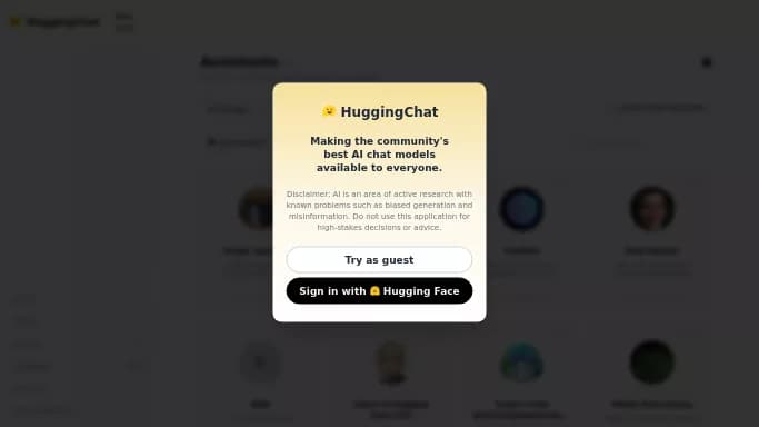 Assistants by HuggingFace — бесплатная нейросеть  , модели LLM. 