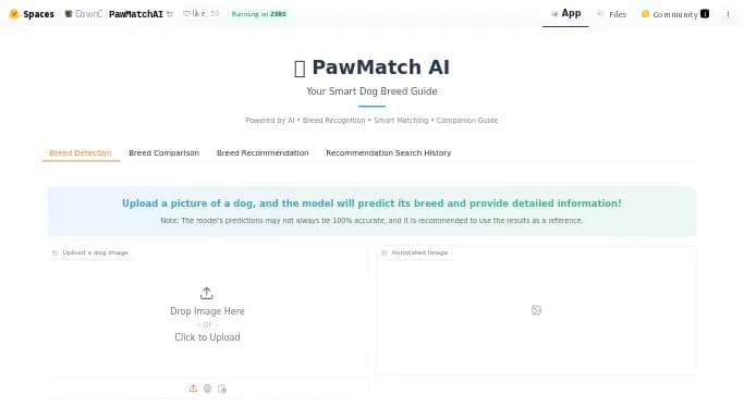 PawMatch AI — бесплатная нейросеть   для повышения продуктивности. 