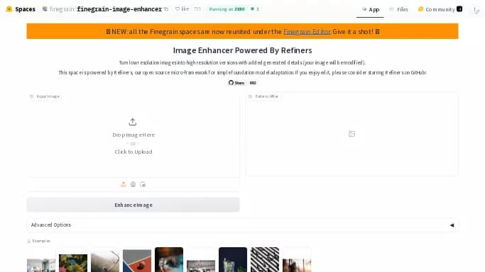 Image Enhancer Refiners — бесплатная нейросеть   для редактирования изображений. 