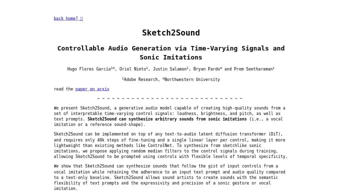 Sketch2Sound Adobe — бесплатная нейросеть   для редактирования аудио, undefined. 