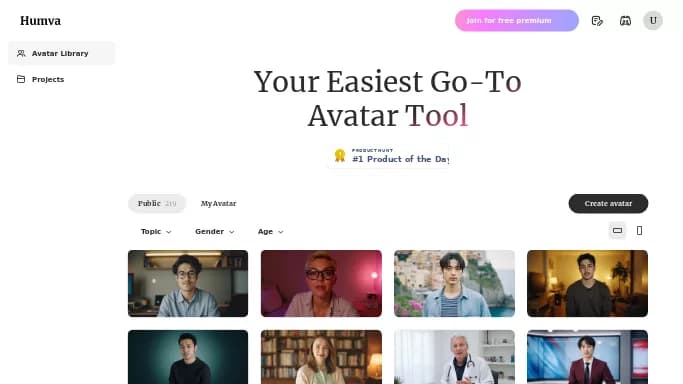 Humva — платная нейросеть   для создания аватаров и цифровых 3D персонажей,  для создания видео. 