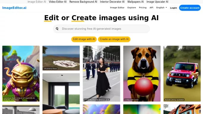Imageeditor.ai — платная нейросеть   для редактирования изображений. Бесплатная версия с ограниченным функционалом, есть платные тарифы.