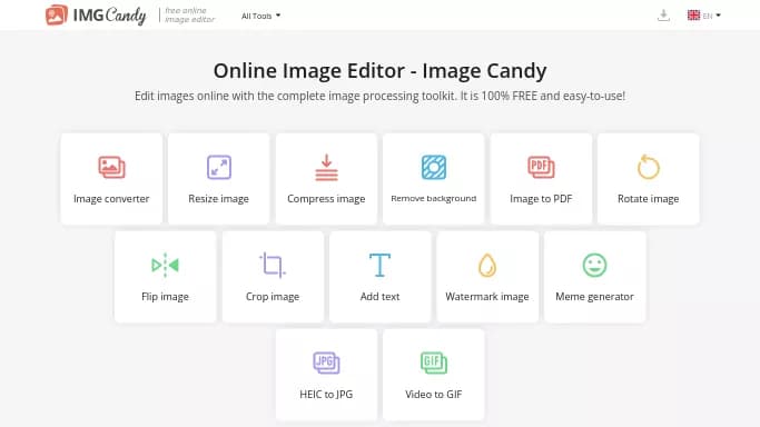 Image Candy — бесплатная нейросеть   для редактирования изображений. 