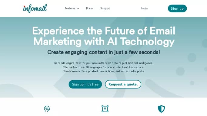 Infomail.ai — бесплатная нейросеть   для работы с электронной почтой. Бесплатная версия с ограниченным функционалом, есть платные тарифы.