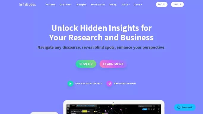 Infranodus — платная нейросеть   для маркетинга. Бесплатная версия с ограниченным функционалом, есть платные тарифы.