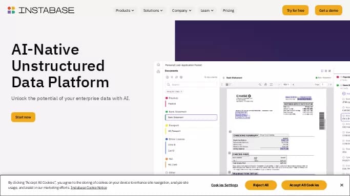 Instabase — платная нейросеть  для помощи в автоматизации,  для маркетинга,  для анализа данных,  для таблиц и PDF. 