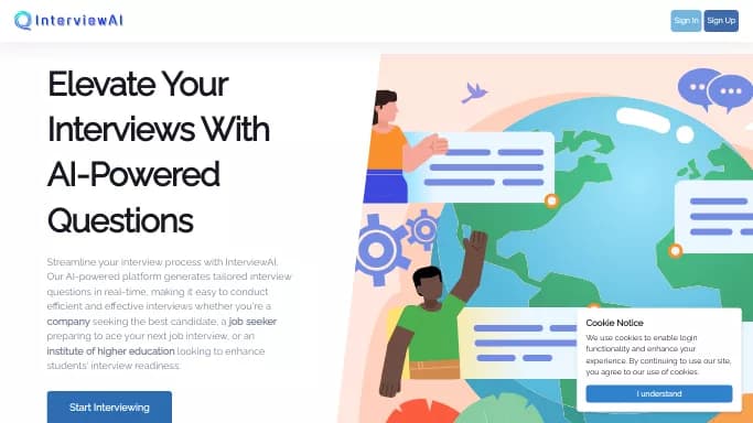 InterviewAI — бесплатная нейросеть   помогающие в управлении персоналом. 