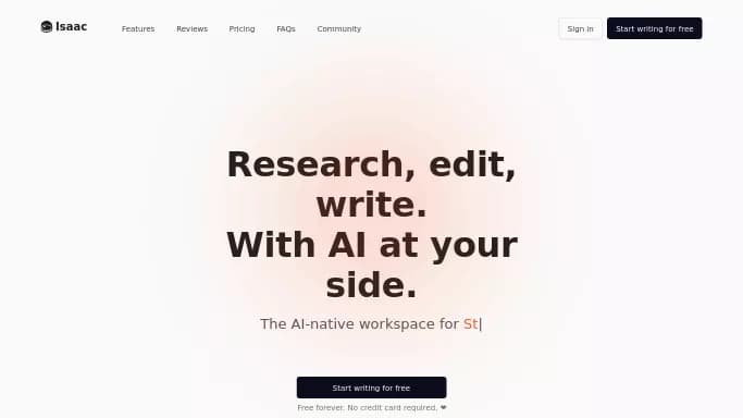 Isaac Editor — платная нейросеть   для написания текста. Бесплатная версия с ограниченным функционалом, есть платные тарифы.