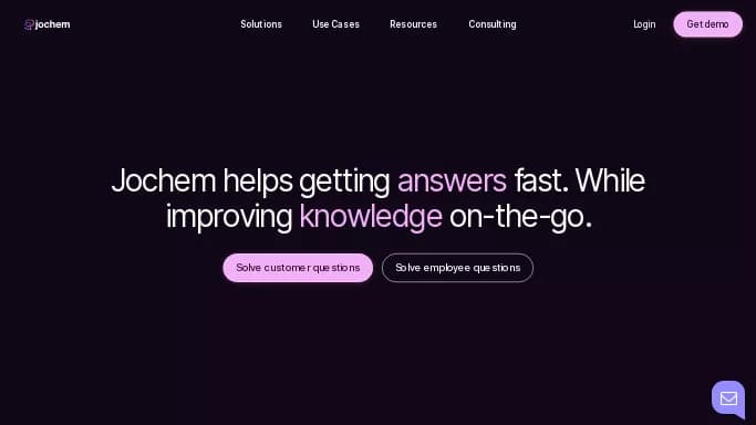Jochem.ai — платная нейросеть   для маркетинга. Бесплатная версия с ограниченным функционалом, есть платные тарифы.