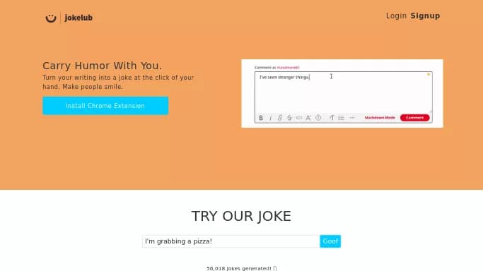 Jokelub — бесплатная нейросеть   для развлечений. 