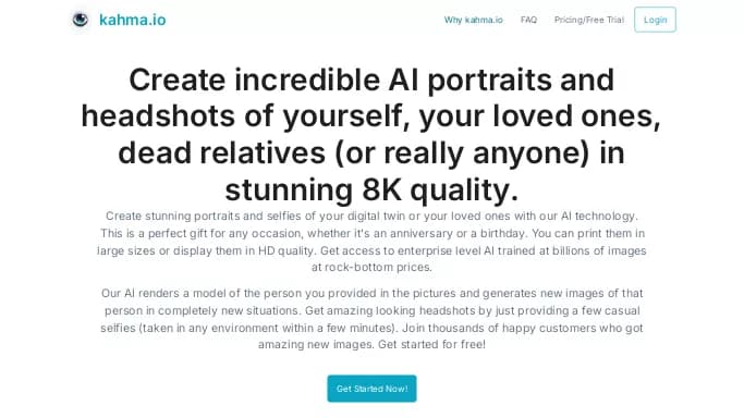 Kahma — платная нейросеть   для создания изображений. Бесплатная версия с ограниченным функционалом, есть платные тарифы.