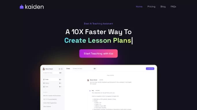 Kaiden AI — бесплатная нейросеть   для помощи в образовании. Бесплатная версия с ограниченным функционалом, есть платные тарифы.