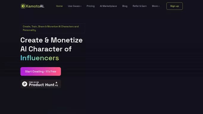 Kamoto.AI — бесплатная нейросеть   для создания аватаров и цифровых 3D персонажей,  — чат-бот. Бесплатная версия с ограниченным функционалом, есть платные тарифы.