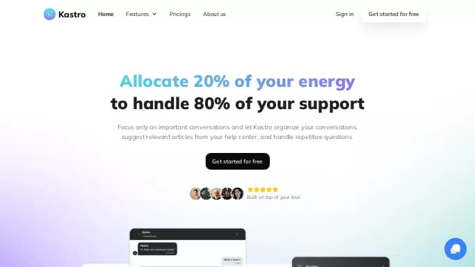 Kastro Chat — бесплатная нейросеть   для маркетинга. Бесплатная версия с ограниченным функционалом, есть платные тарифы.