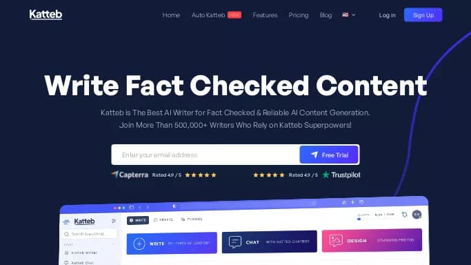 Katteb — бесплатная нейросеть   для копирайтинга. Бесплатная версия с ограниченным функционалом, есть платные тарифы.