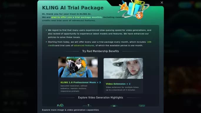 KLING AI — бесплатная нейросеть   для создания видео,  для редактирования видео,  для маркетинга. Бесплатная версия с ограниченным функционалом, есть платные тарифы.