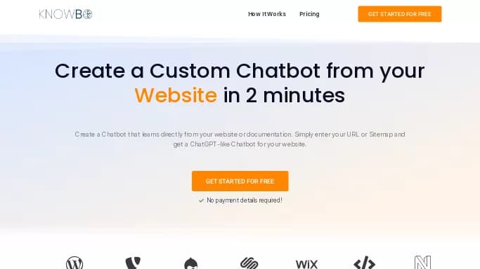 Knowbo — платная нейросеть   для маркетинга,  — чат-бот. Бесплатная версия с ограниченным функционалом, есть платные тарифы.