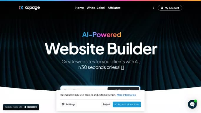 Kopage AI Website Builder — платная нейросеть   для no Code/Low Code разработки. 