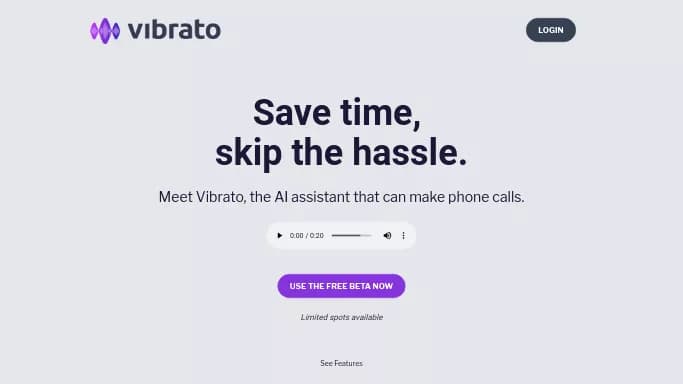 Vibrato — бесплатная нейросеть  и ассистивные технологии,  для повышения продуктивности. 
