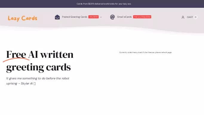 Lazy Cards — бесплатная нейросеть  — полезные ИИ,  для развлечений. 