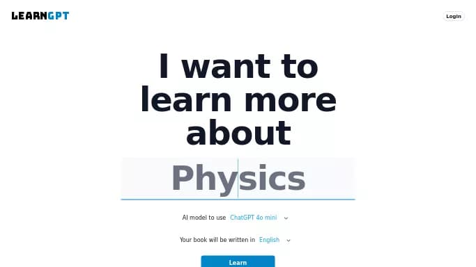 LearnGPT — бесплатная нейросеть   для помощи в образовании. Бесплатная версия с ограниченным функционалом, есть платные тарифы.